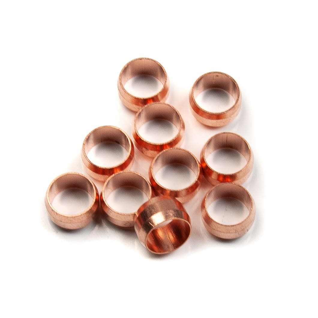 10mm Compression Olives Copper 10mm Copper Plumbing Pipe (Pack of 10 ...