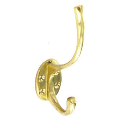 Brass Hat & Coat Hook 125mm | S2565 | Securit Service Item Securit 901672