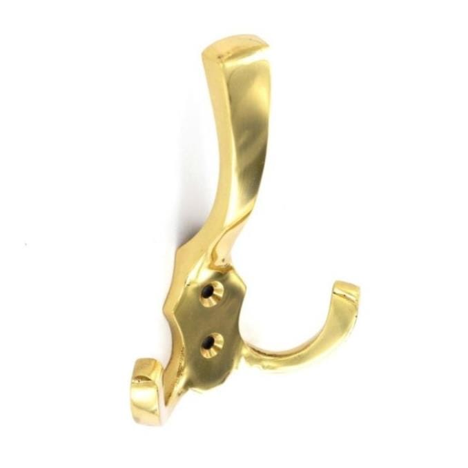 Brass Hat & Twin Coat Hook 125mm | S2564 | Securit Service Item Securit 901671