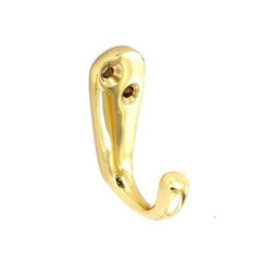 Brass Robe Hooks 50mm (Pack of 2) | S2566 | Securit Service Item Securit 901896