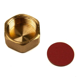 End Cap 3/4" BSP Blank Washing Machine Brass Blanking Cap Fits 24mm Thread Brass Caps Thunderfix 100028