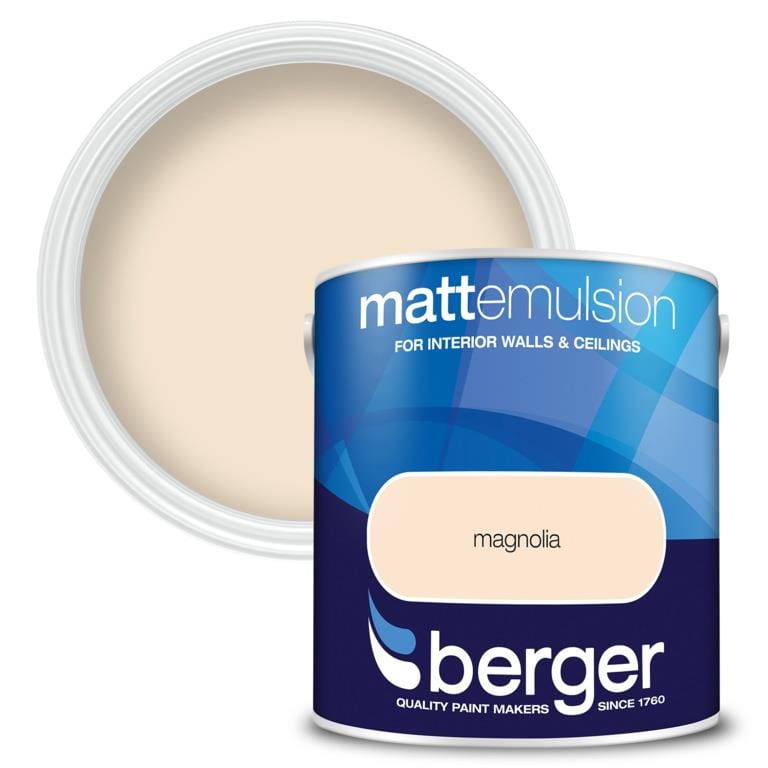 Matt Emulsion Magnolia Paint | 2.5L  | Berger Service Item Berger 902812