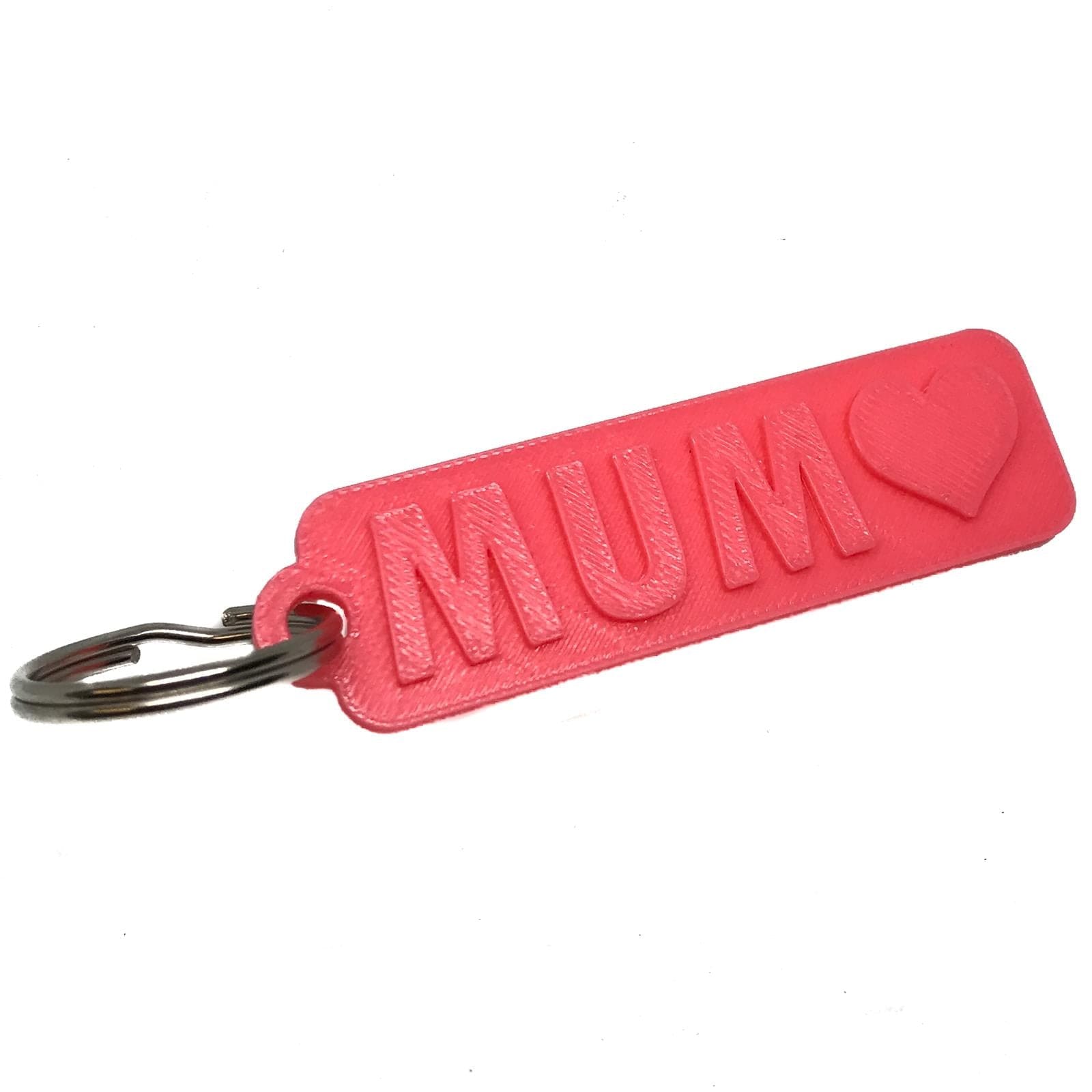 Mum Raised Text Key Ring Candy Pink | Wayward Media Service Item Wayward Media 902066