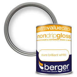 Non Drip Gloss White | 1.25L | Berger Paint Berger 900689