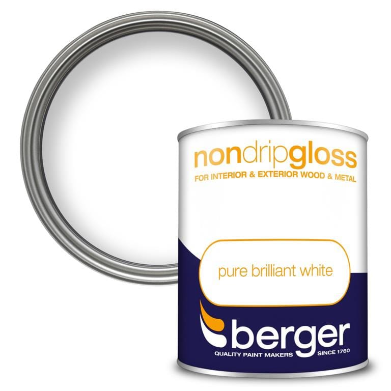 Non Drip Gloss White | 750ml | Berger Gloss Paint Berger 900688