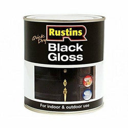 Quick Drying Black Gloss Paint 1L | Rustins Service Item Rustins 902069