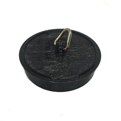 Sink Bath Plug Black Tapered Suits 45mm to 50mm Openings 1 7/8" Service Item Thunderfix 903109