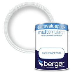 Vinyl Matt Pure Brilliant White Emulsion  | 3L | Berger Emulsion Paint Berger 900691