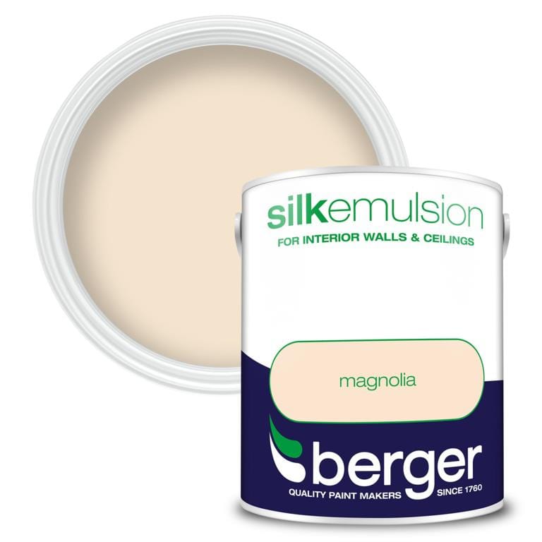 Vinyl Silk Magnolia Emulsion Paint | 5L | Berger Emulsion Paint Berger 901127