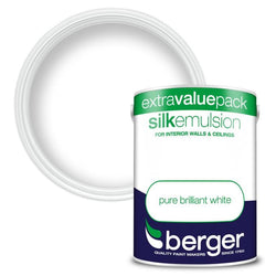 Vinyl Silk Pure Brilliant White Emulsion Paint | 3L | Berger Emulsion Paint Berger 900694