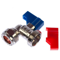 Washing Machine Valve Angle 15mm x 3/4" BSP Chrome Washing Machine Installation Thunderfix 100100