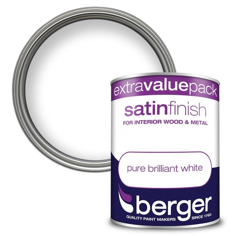 White Satin Sheen Paint | 1.25L | Berger Gloss Paint Berger 900731