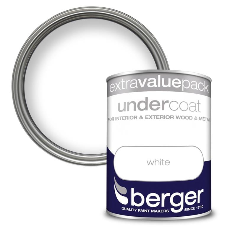 White Undercoat Paint 1.25L | Berger Primers and Undercoat Berger 900987